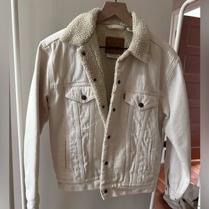 Levis Sherpa Jacket Cream S